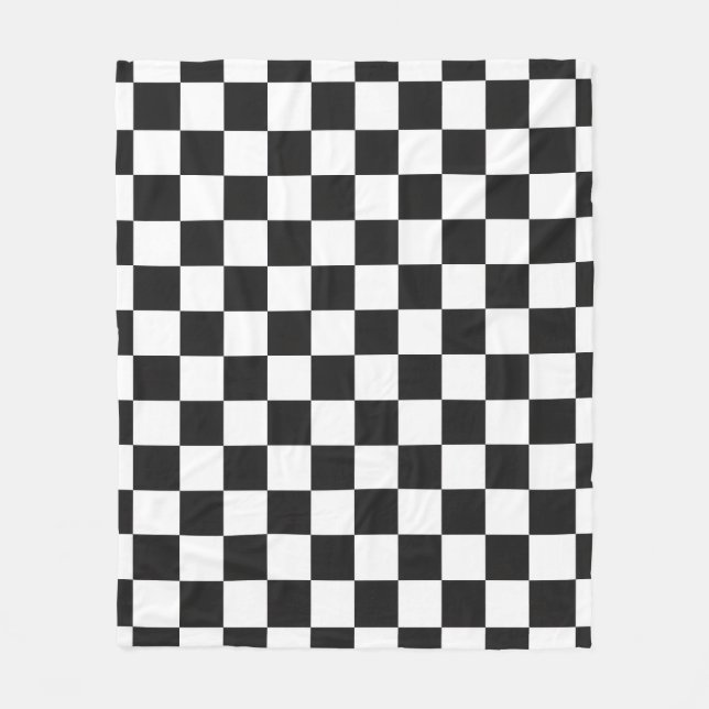 Sofistikerad Mönster i svart och vitt Fleecefilt (Framsidan)