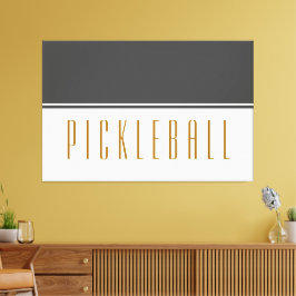 Sofistikerad Mörk Grått PICKLEBALL Färg Block Canvastryck