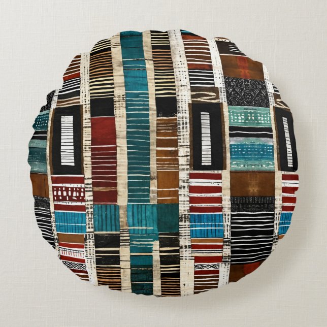 Sofistikerad ö i västra Afrika Rund Kudde (Framsidan)