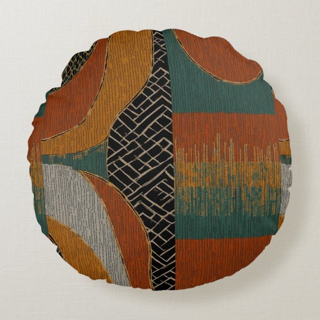 Sofistikerad ö i västra Afrika Rund Kudde (Framsidan)