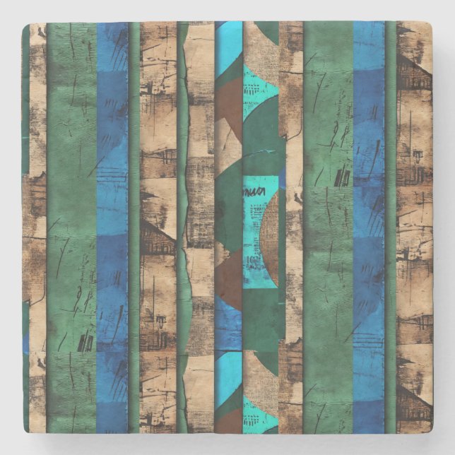 Sofistikerad ö i västra Afrika Stenunderlägg (Framsidan)