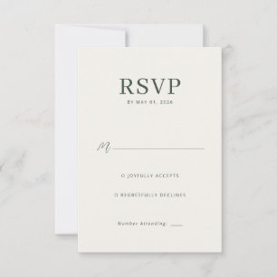 Sofistikerad Off-White RSVP-kort OSA Kort