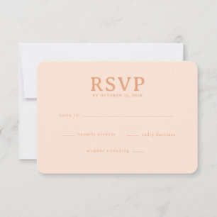 Sofistikerad Persika RSVP-kort OSA Kort