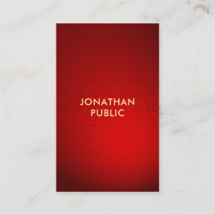 Sofistikerad Professionell Red Damask Guld Namn Visitkort