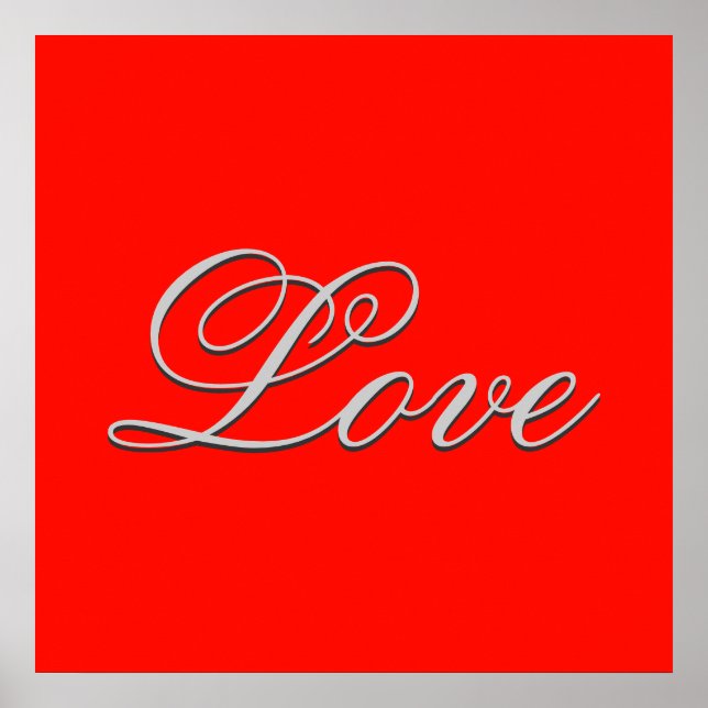 Sofistikerad Red Kärlek Bröllop Poster (Framsidan)