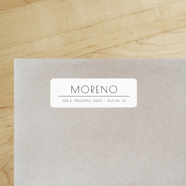 Sofistikerad Returadress för Chicen Stil Etikett ("Everyday is abundantly beautiful." 
Sincerely Best Wishes from Lucky Design World)