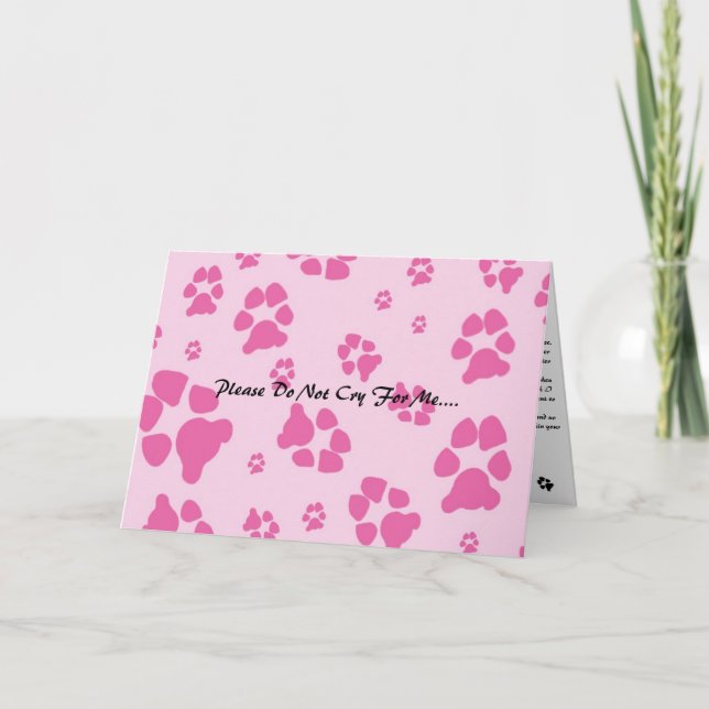 sofistikerad-ro-hund-tass-, Gråt inte ... Kort (Framsida)