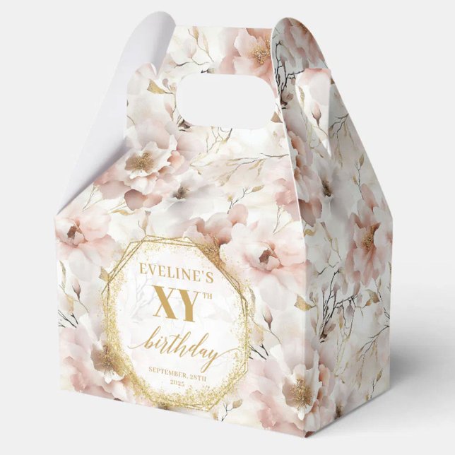 Sofistikerad  rosa boho vattenfärgsförmånslåda presentaskar (Sophisticated blush pink boho watercolor favor box)