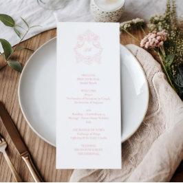 Sofistikerad  Rosa Bröllop Program