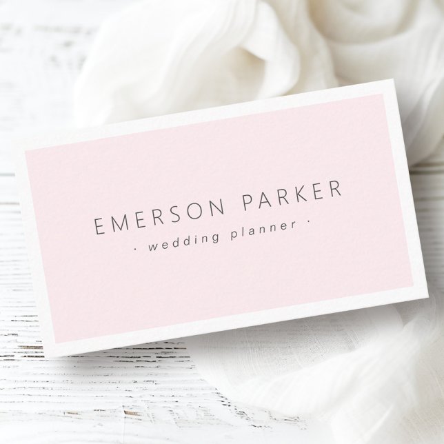 Sofistikerad rosa och modernt minimalistiskt grått visitkort (Sophisticated pink and gray modern minimalist business card)