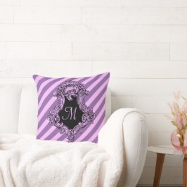Sofistikerad Rosa Rand Monogrammed Kudde