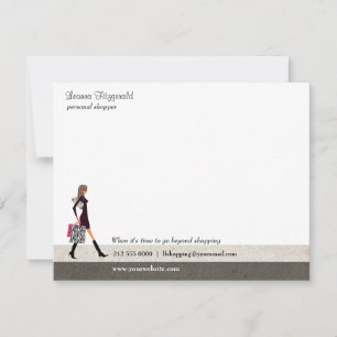 Sofistikerad shoppare Notecard Anteckningskort