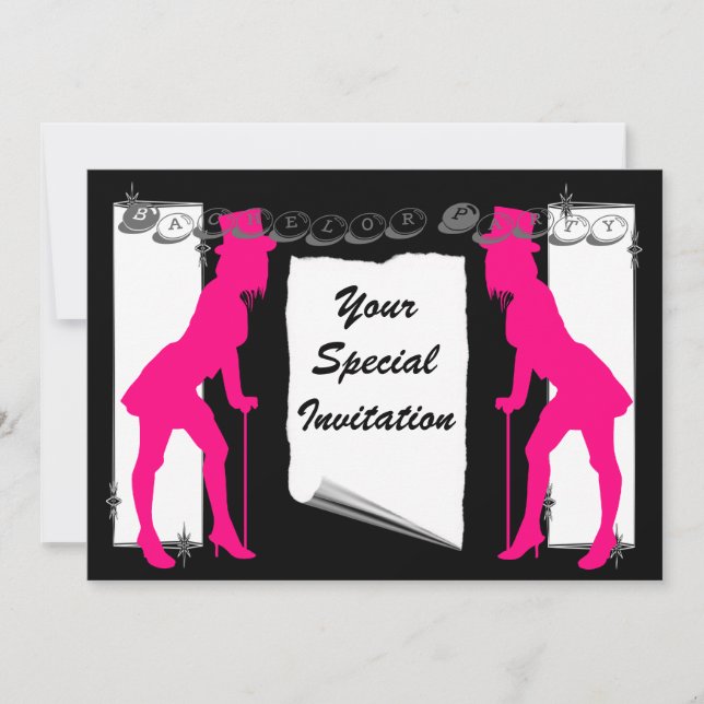 Sofistikerad Sjungmo party Inbjudningar (Framsida)