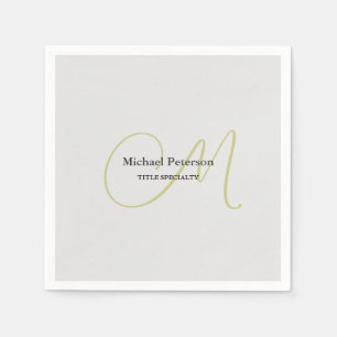 Sofistikerad skriptmonogram - första modern pappersservett