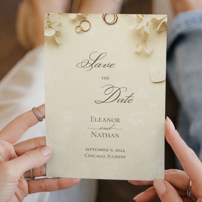 Sofistikerad sommartid i Vår Bröllop spara datum Inbjudningar (Skapare uppladdad)