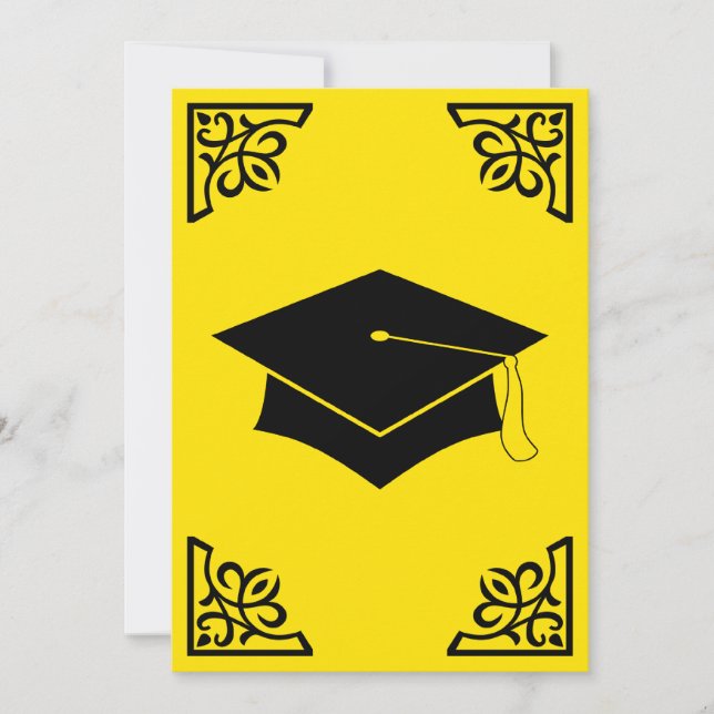 sofistikerad studentmössa inbjudningar (Framsida)