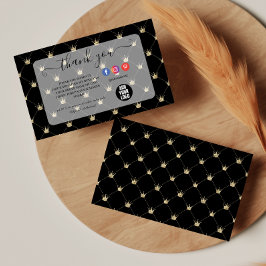 Sofistikerad svart guldkronas layout tack kort