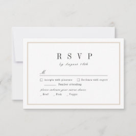 Sofistikerad svartvit minimalistisk bröllop OSA kort