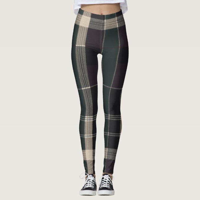 Sofistikerad tartan leggings (Framsida)