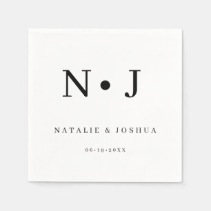 Sofistikerad typografi - minimalistisk Bröllop Pappersservett