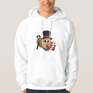 Sofistikerad Uggla med hjärt-Choklad box Hoodie