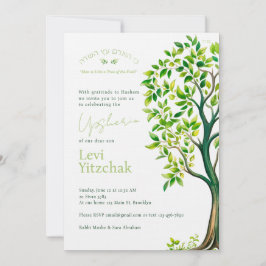 Sofistikerad vattenfärg träd Upsherin Upshernish Inbjudningar