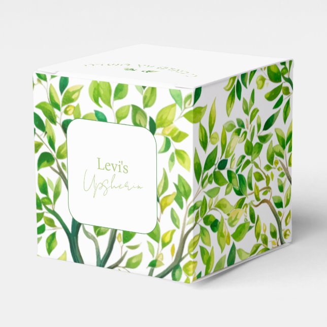 Sofistikerad vattenfärg träd Upsherin Upshernish Presentaskar (Framsidan Sidan)