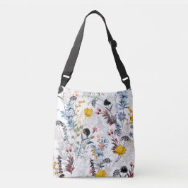 Sofistikerad vildblommeäng totebag axelväska