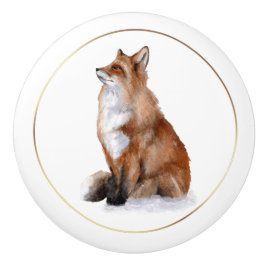 Sofistikerad Vintage Red Fox Equestrian Knob Knopp