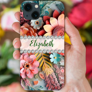 Sofistikerade 3D-blommor, arrangemanga och diamant