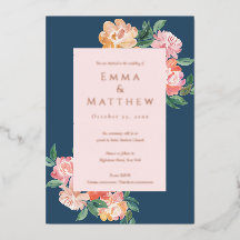 Sofistikerade akvarellblommor blå bakgrund