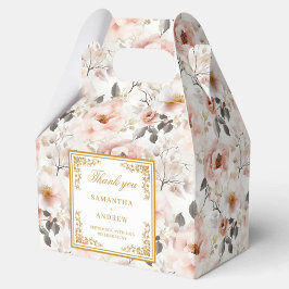 Sofistikerade dammiga rosa guld bröllopsboxar presentaskar