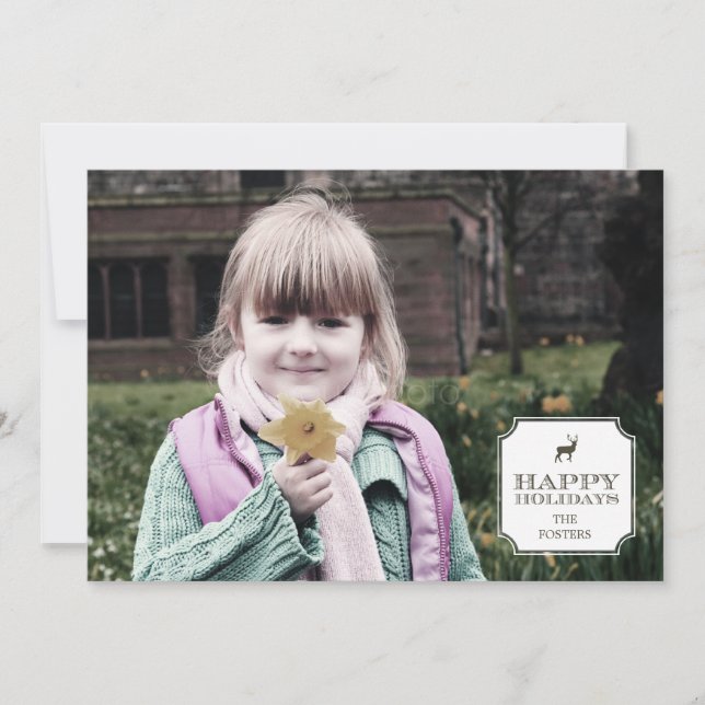 Sofistikerade Helgdag-fotokort för Märkre Julkort (Framsida)