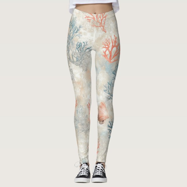Sofistikerade korallgrenar - mjuka snäckskal leggings (Framsida)