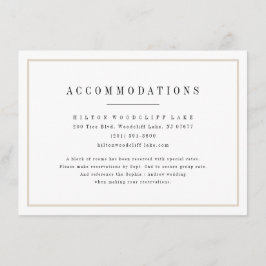 Sofistikerade minimalistiska bostäder i bröllop tilläggskort