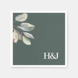 sofistikerade monokalyptus löv pappersservett