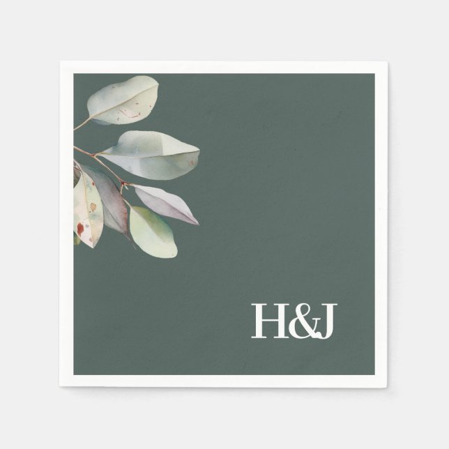 sofistikerade monokalyptus löv pappersservett (Framsidan)