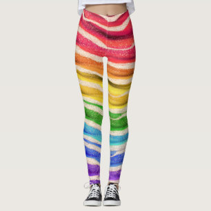 Sofistikerade regnbågsbalkar i Mode Leggings