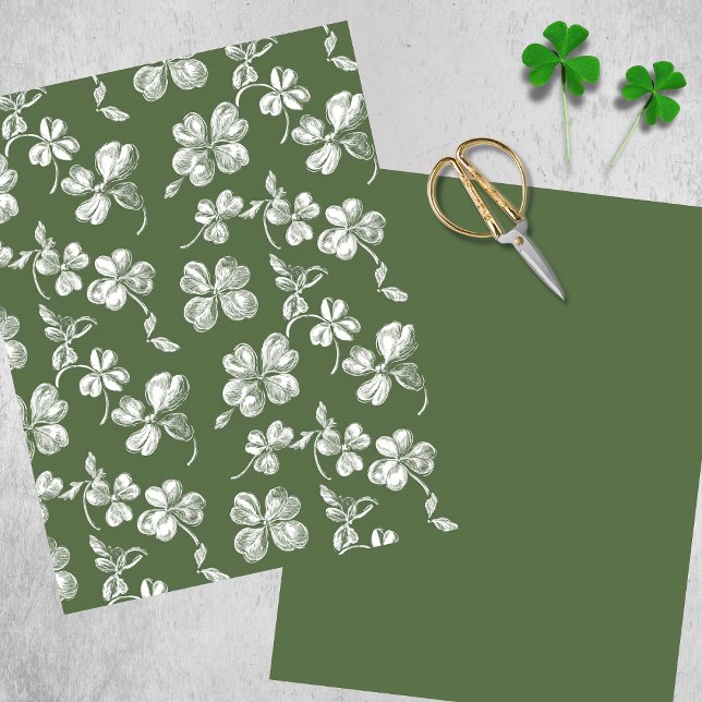 Sofistikerade Shamrocks Scrapbook Papper (Beautiful scrapbook paper for various craft projects.)