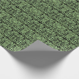 Sofistikerade snurrar | Svart och grönt Presentpapper