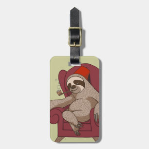 Sofistikerade tre Toed Sloth Bagagebricka