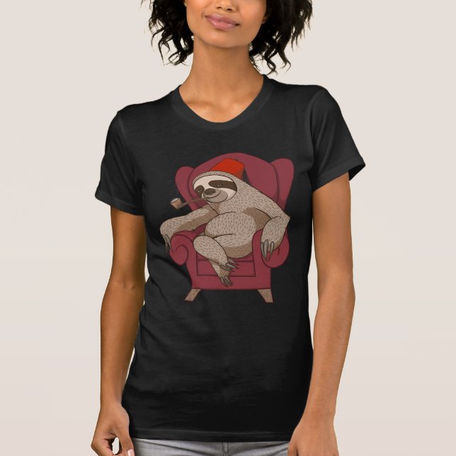 Sofistikerade tre Toed Sloth Tee Shirt (Framsida)
