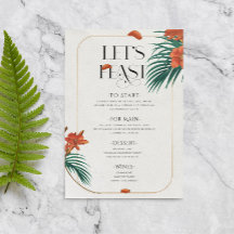 Sofistikerade tropiska blommor Bröllop Menu