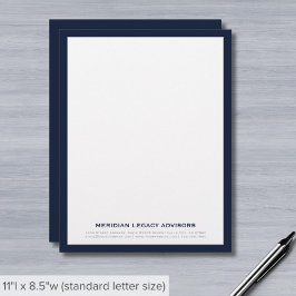 Sofistikerat blått och Grått Business Letterhead Brevhuvud