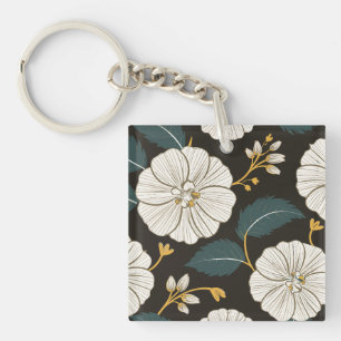 Sofistikerat Blommönster med vita Blommar