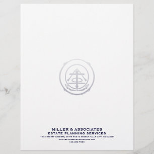 Sofistikerat Blue Company Letterhead Brevhuvud
