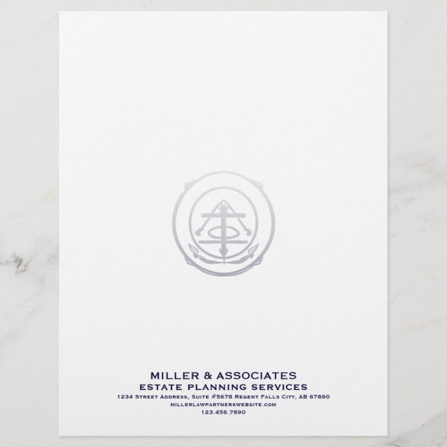 Sofistikerat Blue Company Letterhead Brevhuvud (Framsida)