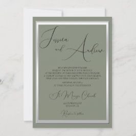 Sofistikerat Bröllop och Silver Inbjudningar