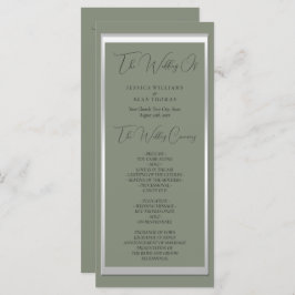 Sofistikerat Bröllopsprogram i Sage & Silver