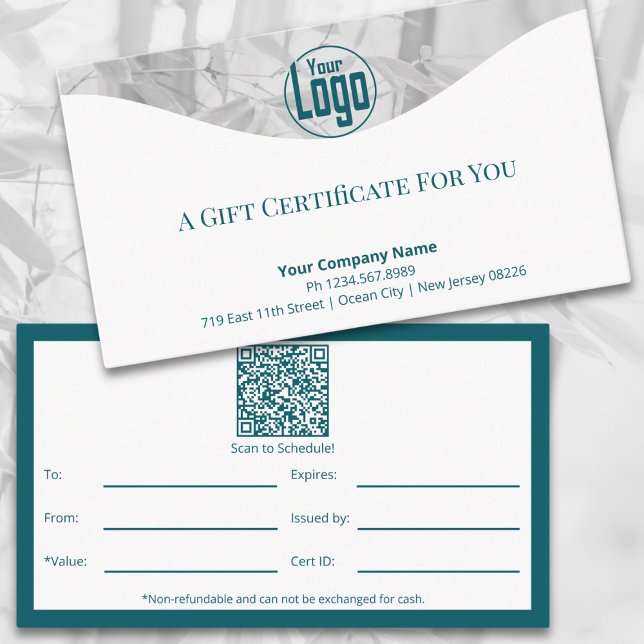 Sofistikerat certifikat för gåva av Logotyp för li (Sophisticated Life Coach Logo Gift Certificate, To, From, Value, Expiry, By, Tracking ID, QR-code)